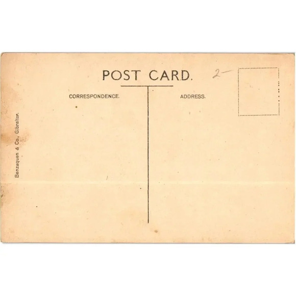 Town and Moorish Castle Gibraltar Postcard - Picture 2 of 2